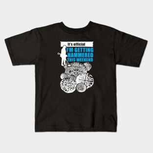 Funny hammered coin metal detecting rally Kids T-Shirt